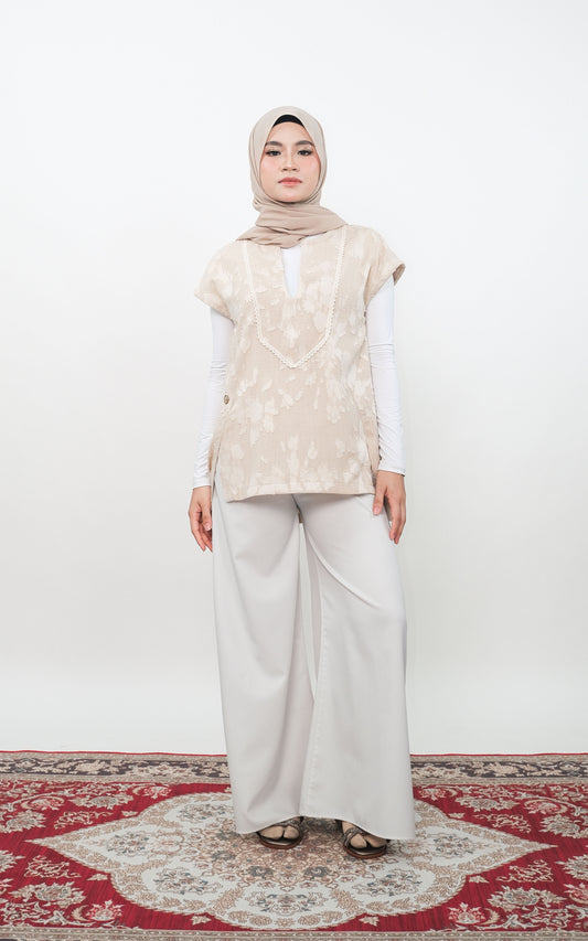 CARYN LINEN FRENCH SLEEVE TOP