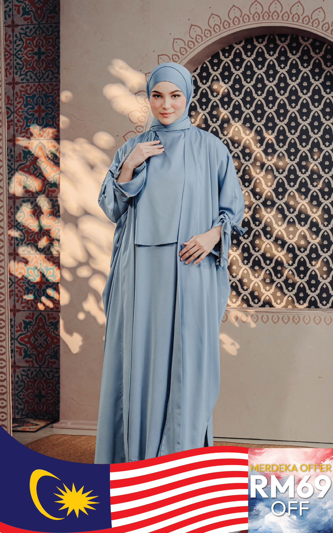LUBNA TWO-PIECE TURTLENECK ABAYA