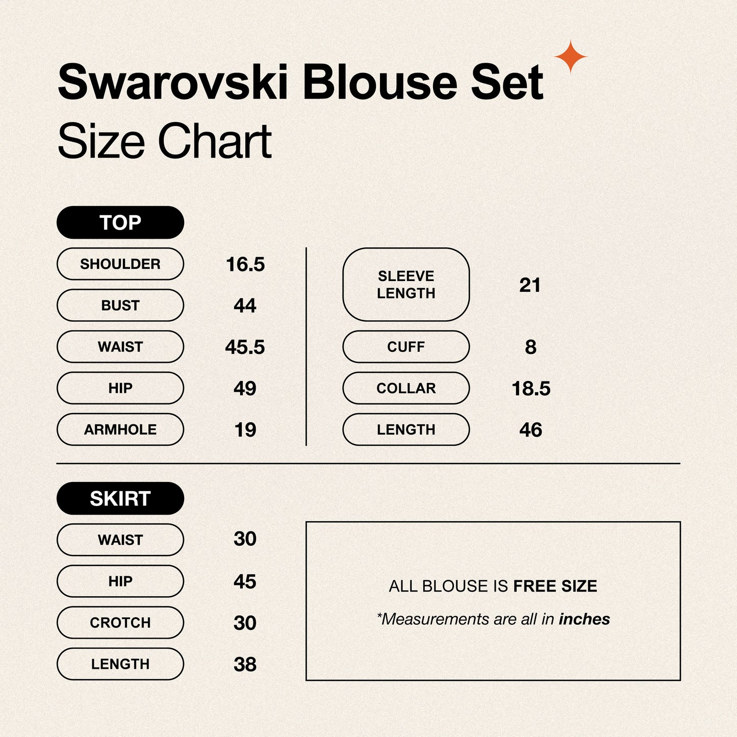 SWAROVSKI BLOUSE SET