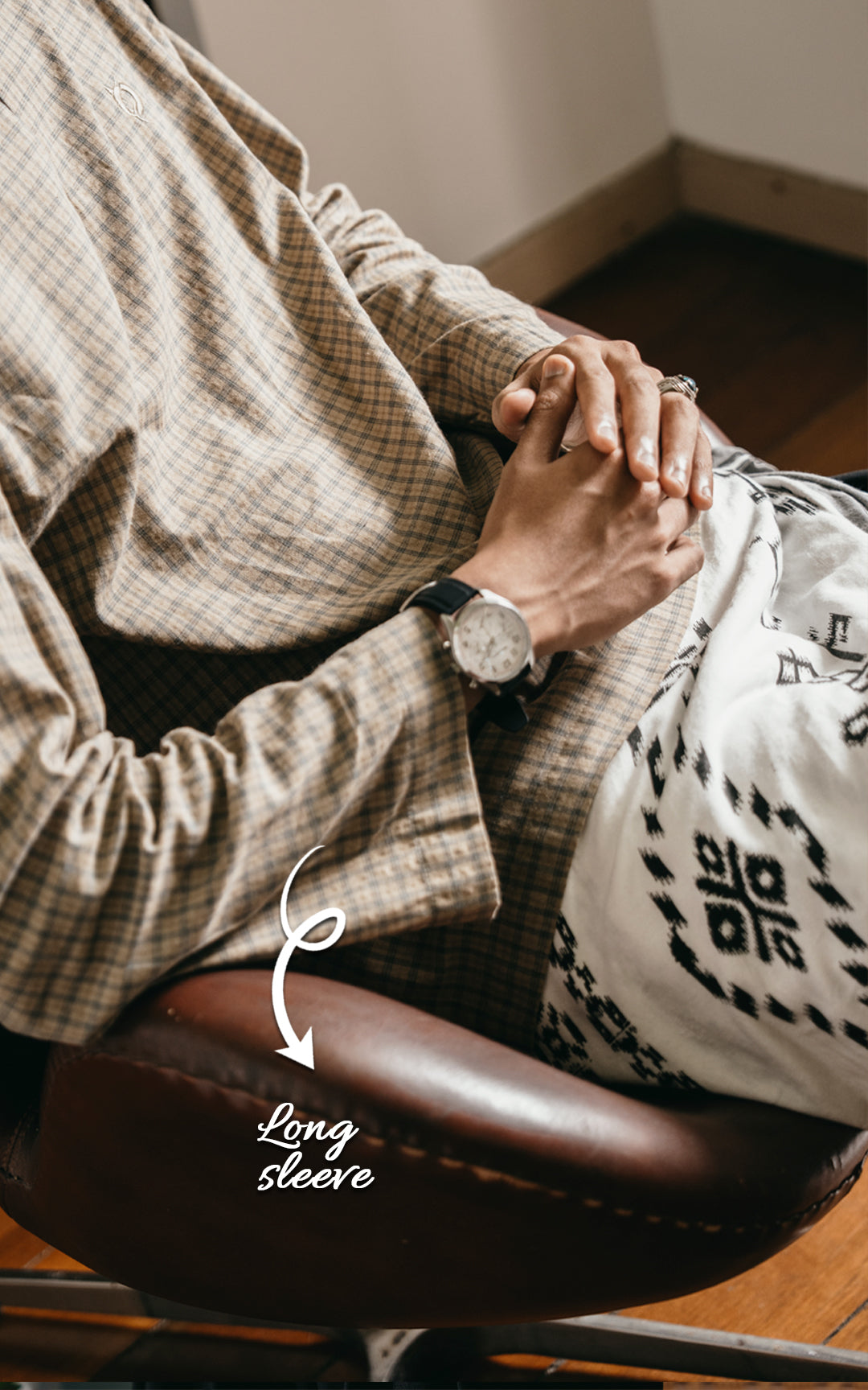 MALEQ MEN CHECKERED KURTA