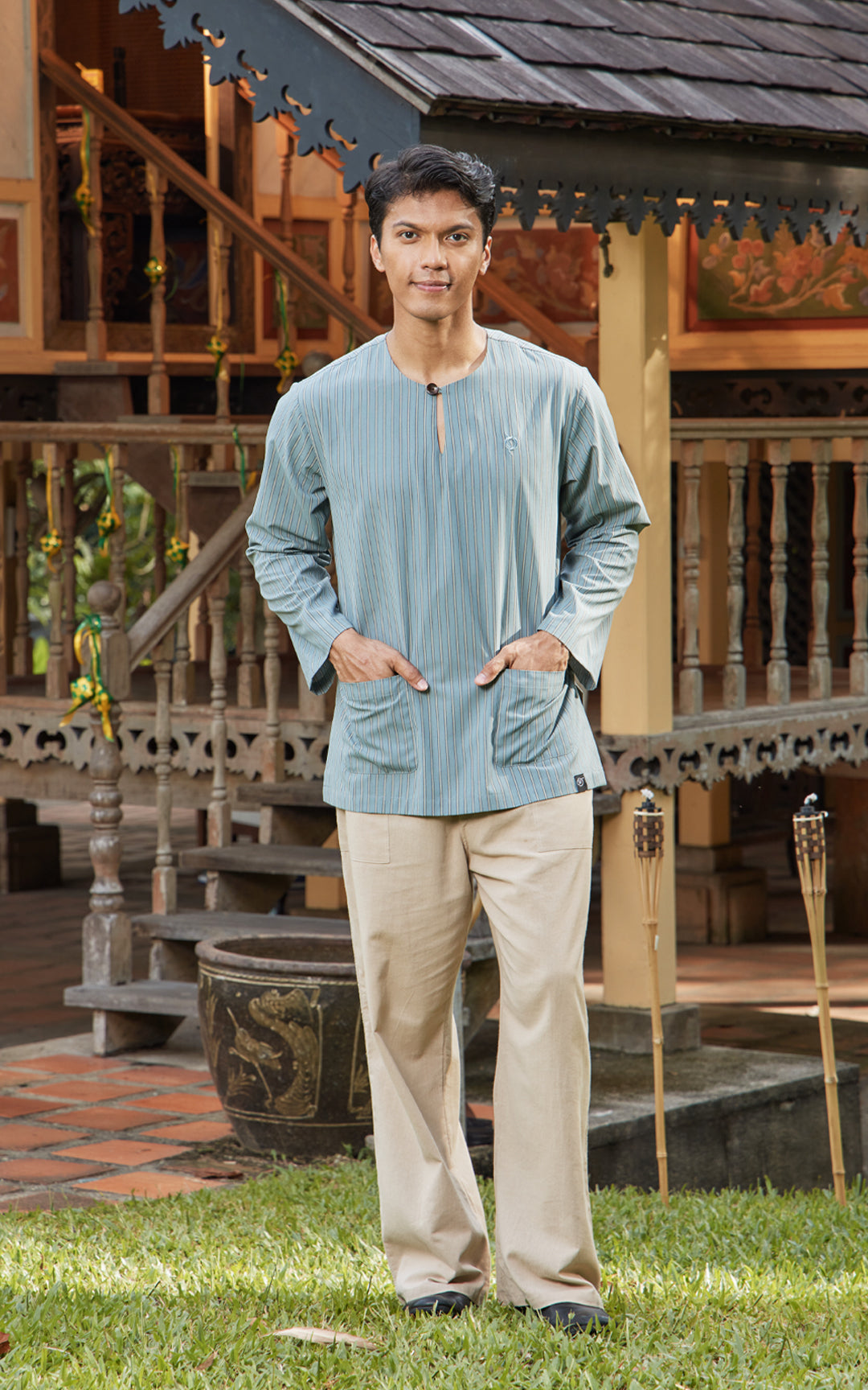 MANSOOR MEN STRIPE KURTA