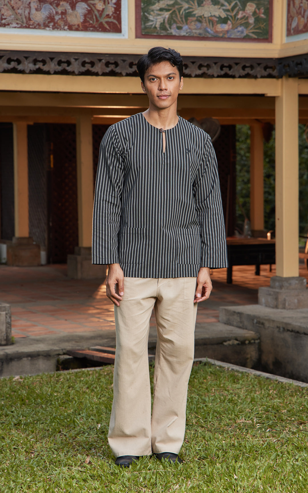 MANSOOR MEN STRIPE KURTA