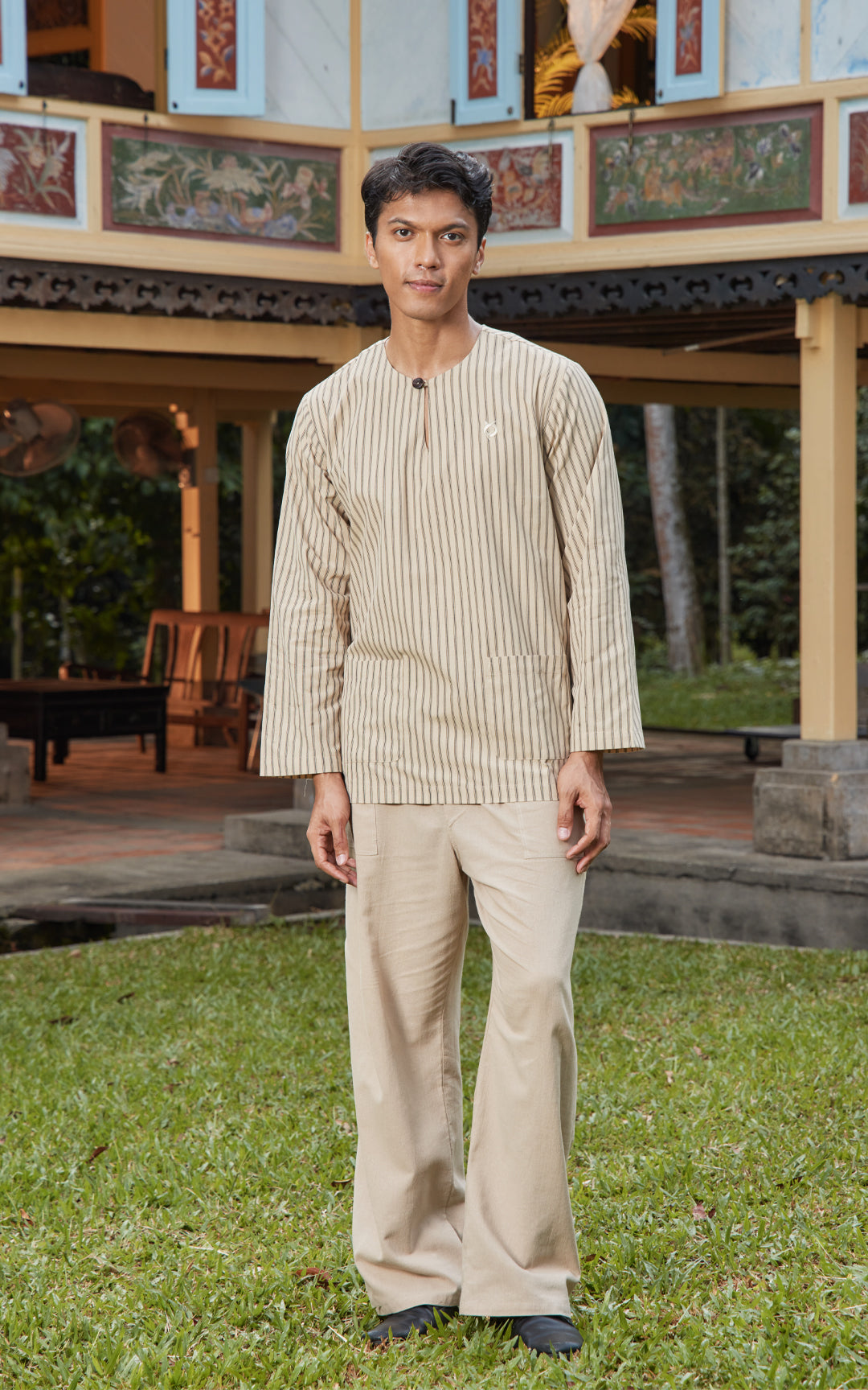 MANSOOR MEN STRIPE KURTA