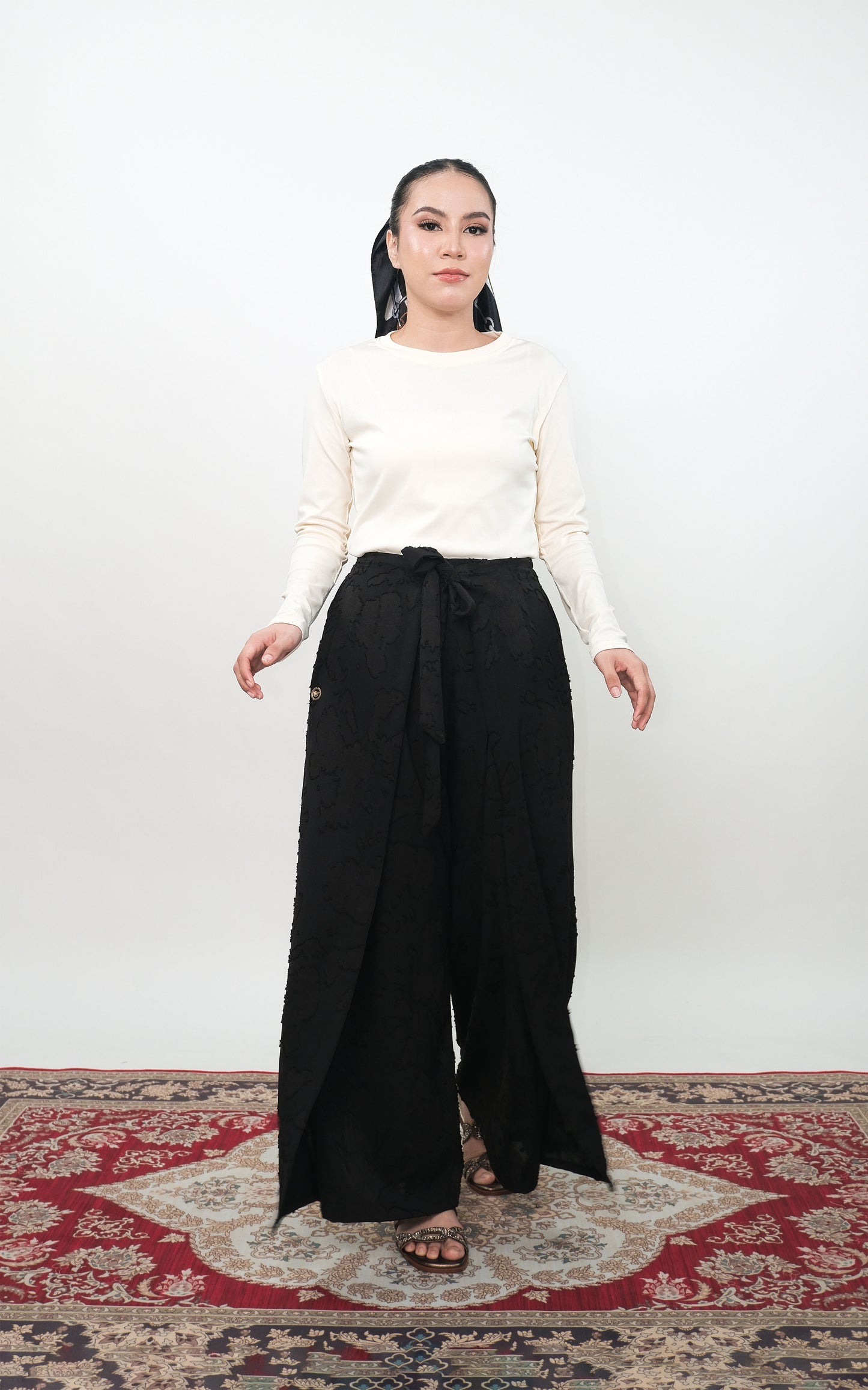 CASSIE LINEN WRAP PALAZZO