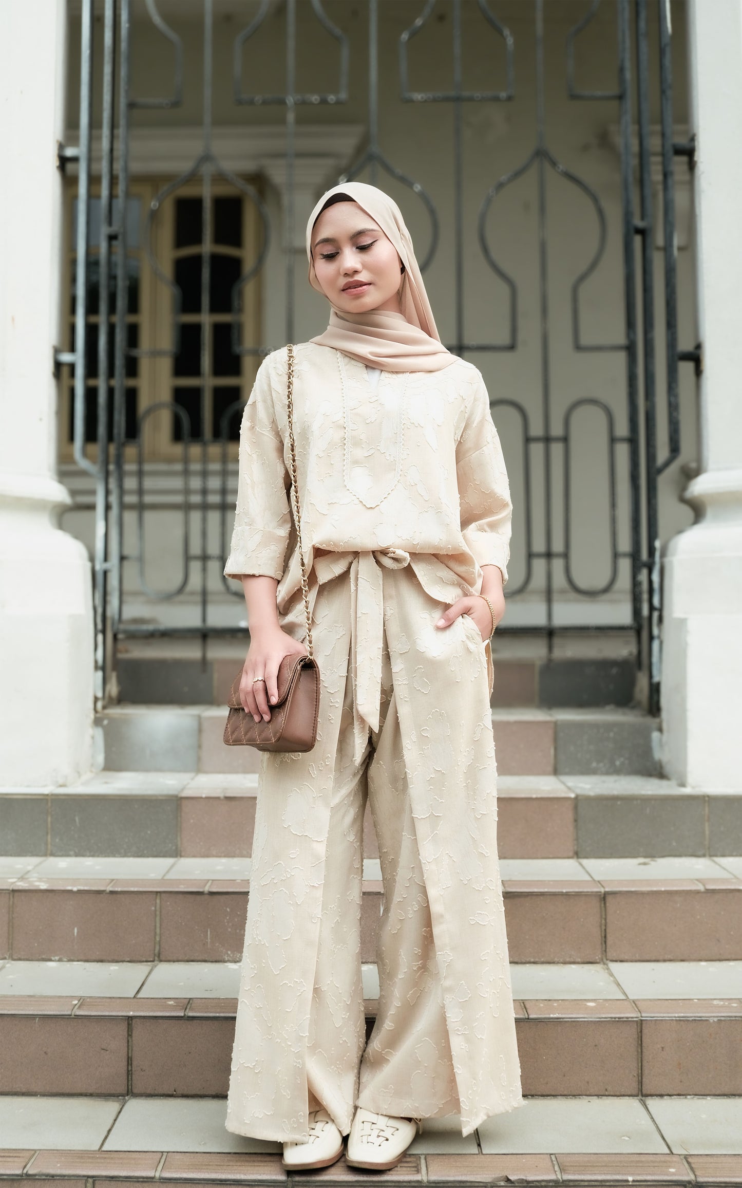 CASSIE LINEN WRAP PALAZZO